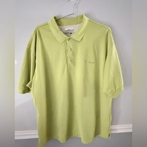 Columbia PFG Mens Polo Shirt Green Vented Back Omni-Shade Knit Short Sleeve L
